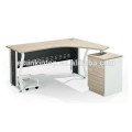 L shape top design office table metal office desk